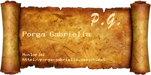 Porga Gabriella névjegykártya